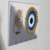 Белая ключница из смолы «Глаз Фатимы»