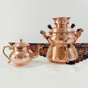 Медный самовар на плиту с чайником «Абига», 4 литра