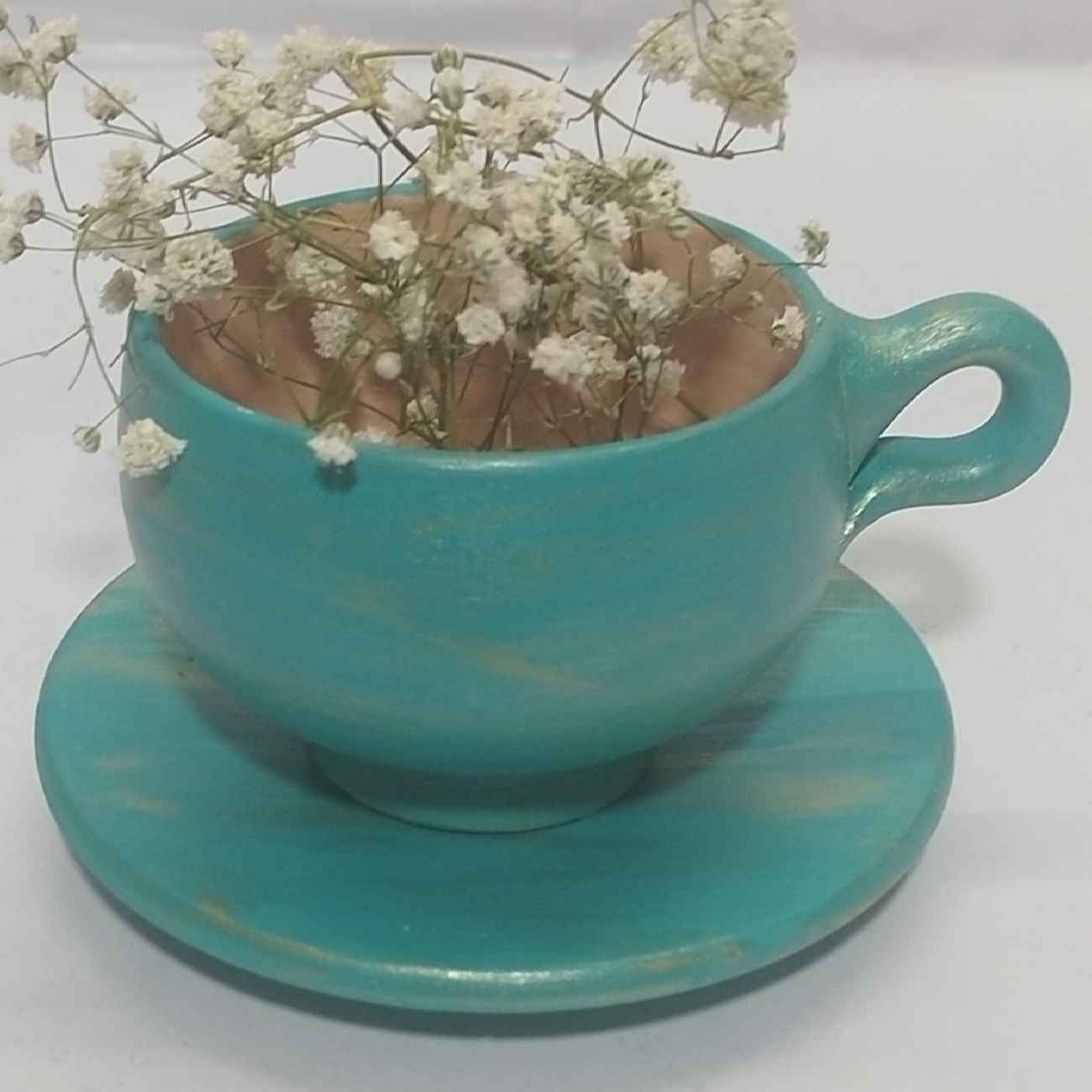 Персидская керамическая чашка с блюдцем – уютный ритуал чаепития