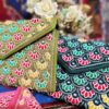 Персидский бархатный клатч с цветочной вышивкой «Сузани»