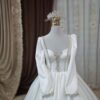 Персидское свадебное платье с длинными рукавами – восточный стиль с кристаллами