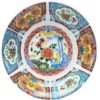 Персидская чайная подставка — фарфор с цветочным узором (набор из 6 шт.)