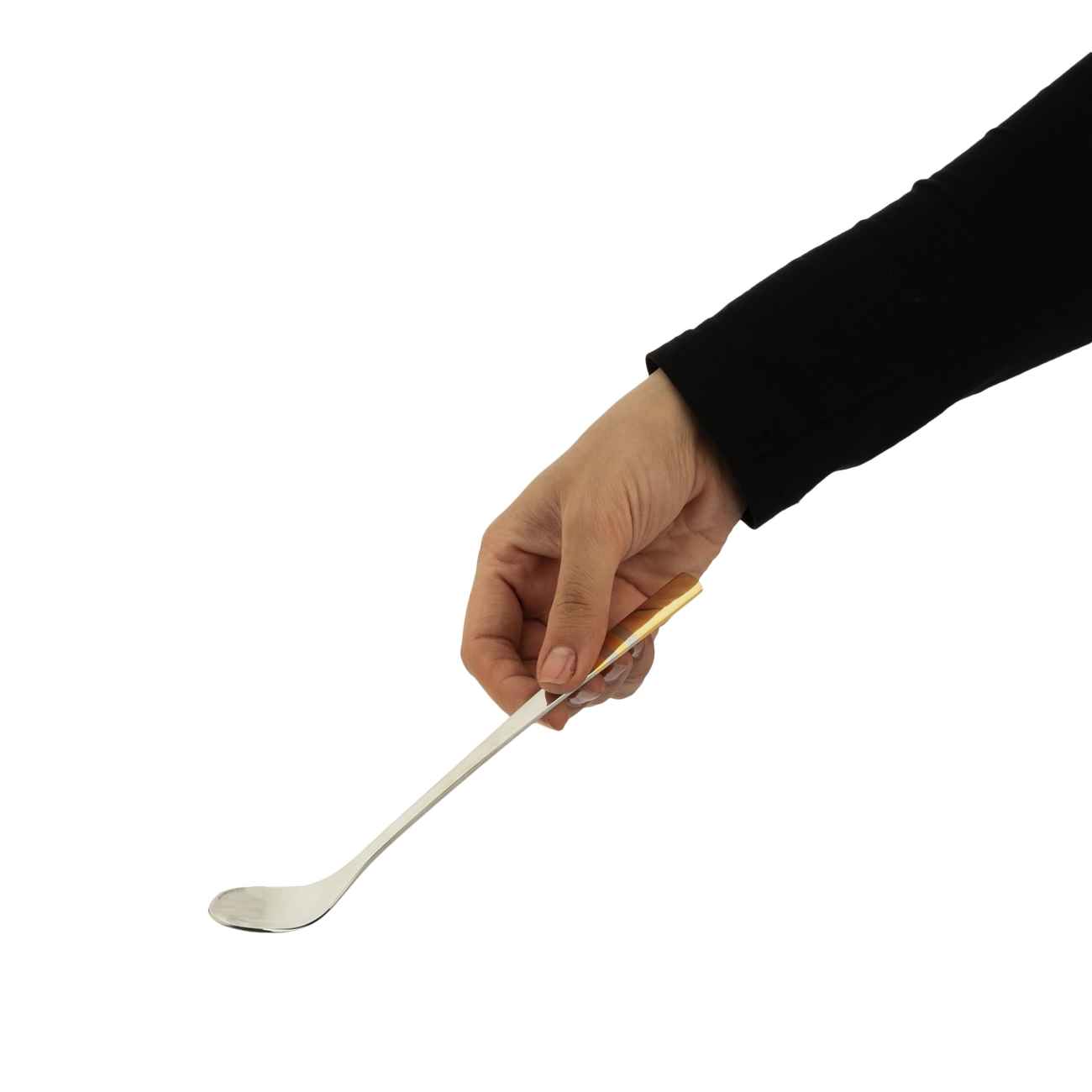Барная ложка из стали, серебряная, 6 шт.