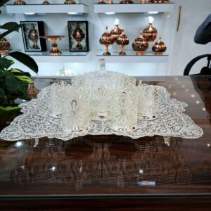 Персидский чайный сервиз из посеребрённой филиграни, 8 предметов