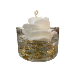 Лавандовая аромасвеча в форме цветка