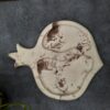 Бетонный сервировочный поднос - Узор гранат, декоративный поднос ручной работы