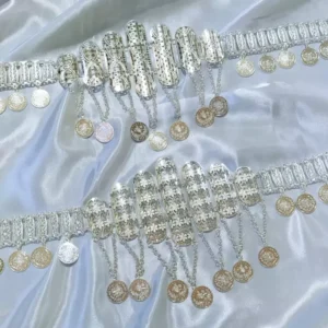 Серебристый курдский пояс из нержавеющей стали