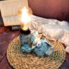Художественная настольная лампа в форме синего слона – Креативное освещение для рабочего пространства