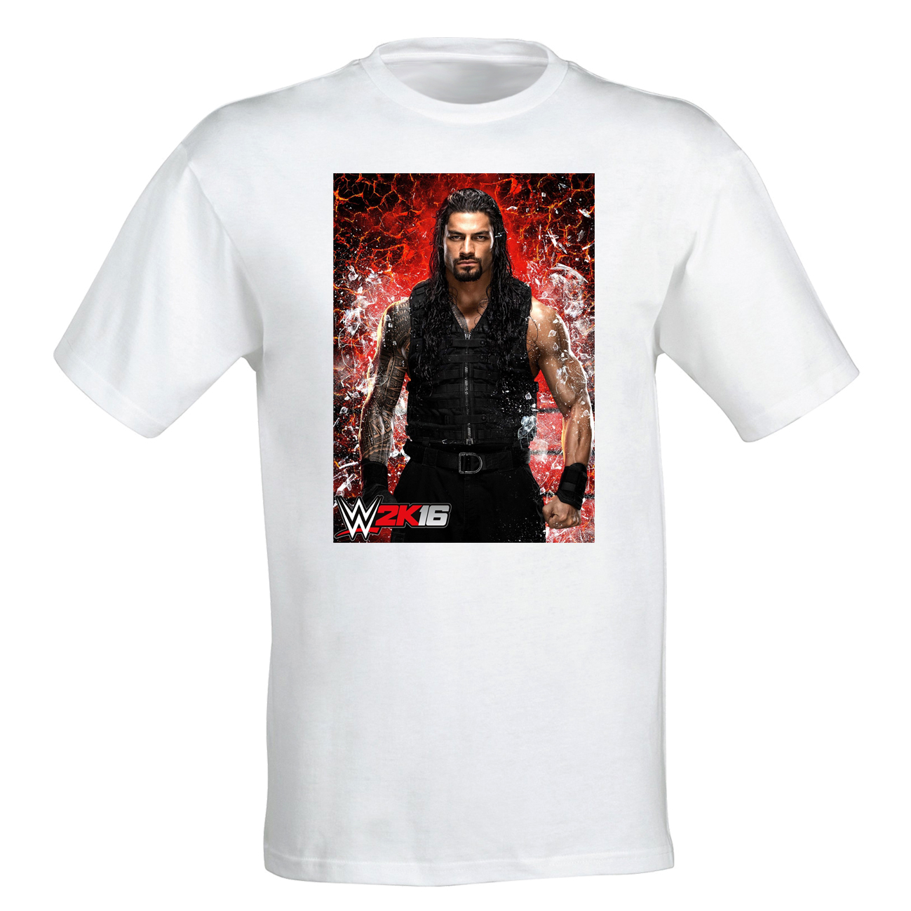 Мужская футболка «Roman Reigns» (белая)