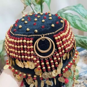 Курдская шапка с монетами (бархат)