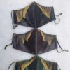 Бархатная вечерняя маска с цепочкой