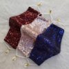 Вечерняя маска для лица с вышивкой пайетками