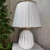 Керамическая настольная лампа (Бело-золотая)