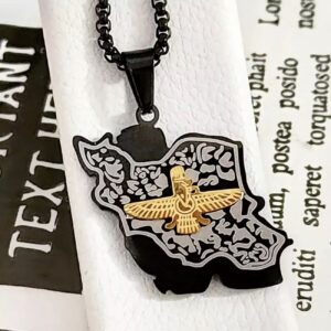 Ожерелье «Фаравахар» чёрное с золотым