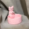 Керамический подсвечник «Кот» для интерьера