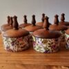 Керамическая сахарница с деревянной крышкой