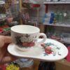 Белая керамическая пара: чашка и блюдце
