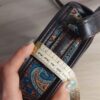 Круглая сумка из ткани Терме — персидский узор пейсли
