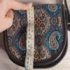 Круглая сумка из ткани Терме — персидский узор пейсли