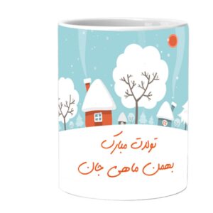 Кружка «Бахман» (Водолей) — Белая каллиграфия