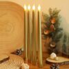 Золотые LED-свечи-колонны (4 шт.)