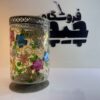 Подсвечник из смолы — для украшения интерьера с цветочным орнаментом