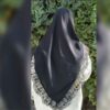 Чёрный шифоновый платок с рукавами