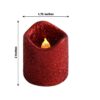 Красные LED-свечи с блеском (набор 10 шт.)