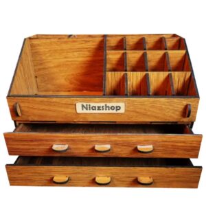 Деревянная подставка-органайзер для косметики и мелочей