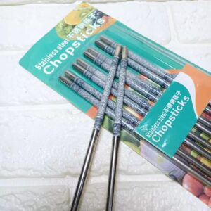 Элегантные стальные палочки для еды (синие, 4 шт.)
