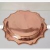 Hand-Hammered Large Copper Serving Tray – Perfect for Hosting Guests or Decorative Displays (1)