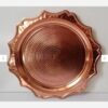 Hand-Hammered Large Copper Serving Tray – Perfect for Hosting Guests or Decorative Displays (2)
