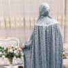 Islamic Namaz Chador with Sleeves for Women in Fish Design & Cotton