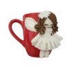 Artisan Ceramic Mug – Handmade Angel Motif Design (2)