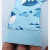 Baby Sporty Romper – Navy Blue with Whale Pattern in Cotton with Zipper (1)