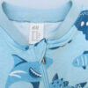 Baby Sporty Romper – Navy Blue with Whale Pattern in Cotton with Zipper (3)