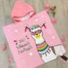 Children’s Blue Unicorn Hooded Poncho Towel – Perfect for Bath Time and Sunbathing (7)