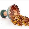 Copper Nut Bowl 16 cm with Neyshabur Turquoise Inlay (3)
