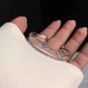 Elegant Double-Line Cuff Bracelet for Women – Van Cleef Design with Colorful Gems (3)