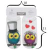 Fun Printed Kids Socks – Bride & Groom Owl Design (1)