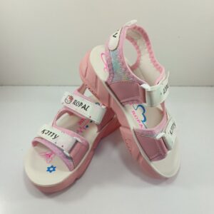 Детские праздничные сандалии Hello Kitty — розовые, эко-кожа