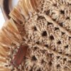 Handwoven Raffia Hand Fan Shaped Bag Perfect for Summer, Travel & Photoshoot (1)