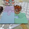 Jigsaw-Inspired Stone Coasters – Stylish Surface Protection (4x) 5