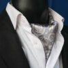 Men's Ascot tie - Suitable for Wedding with Paisley Design in Purple (4)