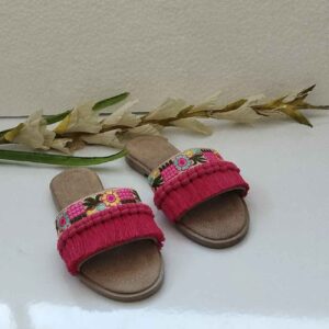 Сандалии макраме ручной работы (розовые)
