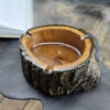 Wood and Resin Log Ashtray – Suitable for Modern Rustic Decor1