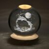 3D Crystal Globe Table Lamp, Romantic Dolphin and Moon Design Model1