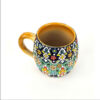 Artisan Enamelled Pottery Mug - Suitable for Hot & Cold Beverage with Floral Pattern (1)
