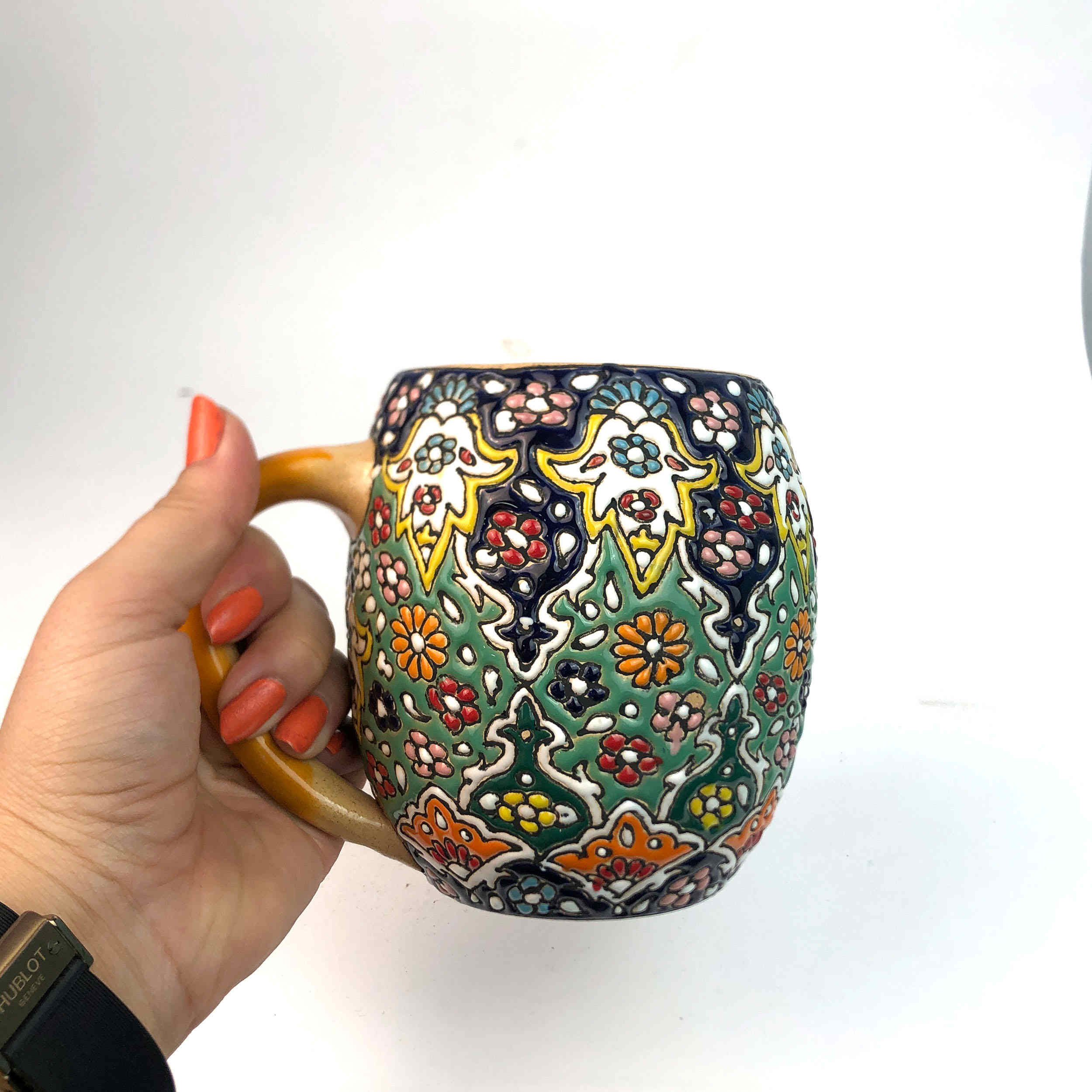 Авторская кружка — керамика с эмалью, подарок для ценителей