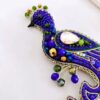 Beaded Peacock Brooch A Touch of Wild Beauty (4)